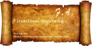 Findeisen Asszunta névjegykártya